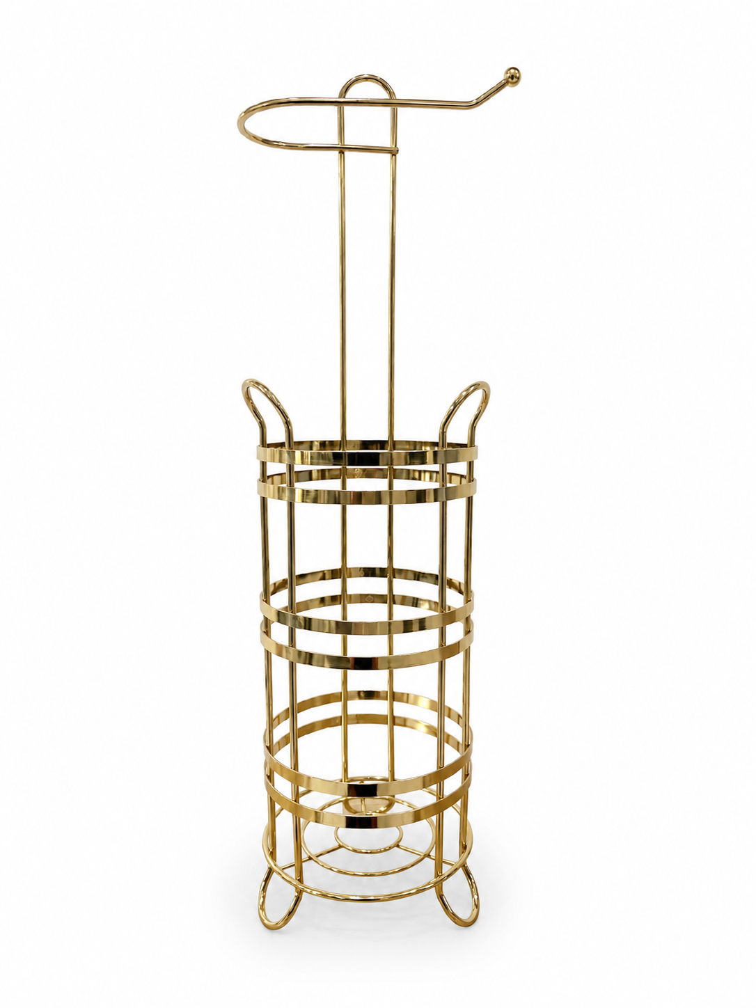 Goldtone Toilet Paper Holder With Arm 65x16cm
