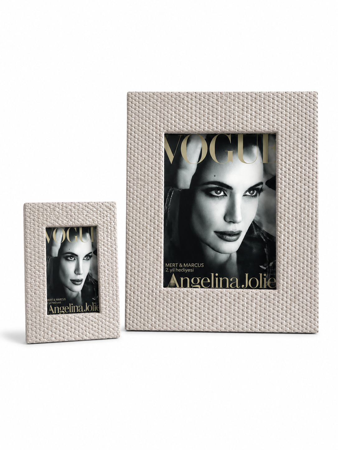 Grey Velvet Fabric Photoframe - Image 2