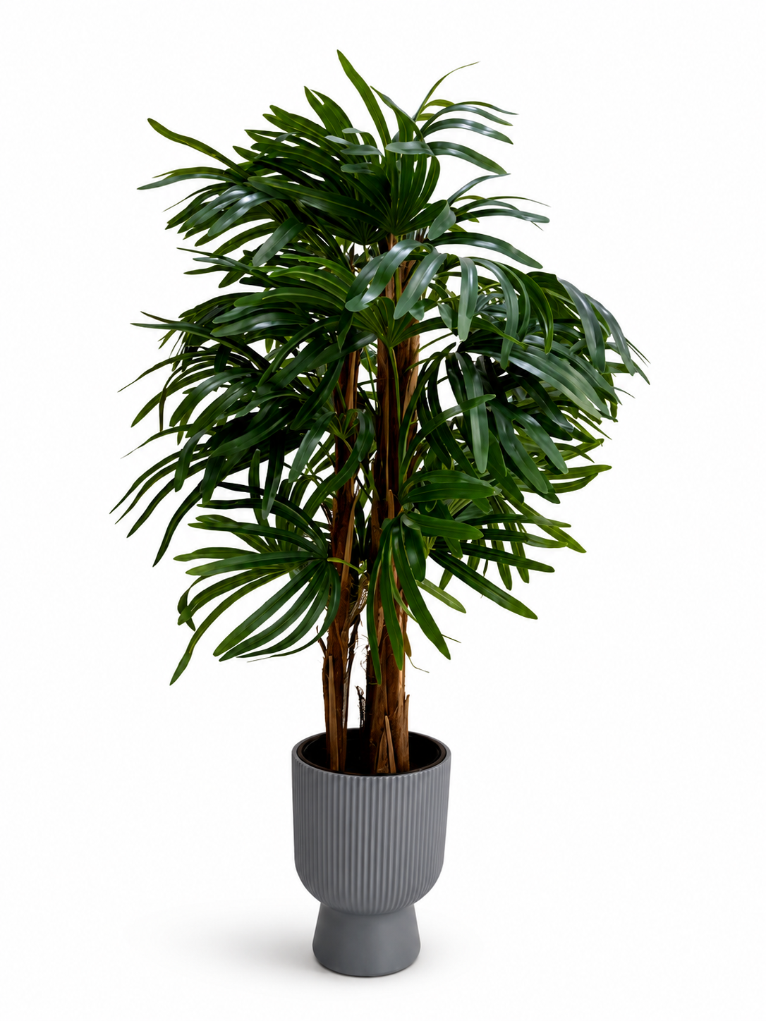 Midi Grey Planter With Stripe