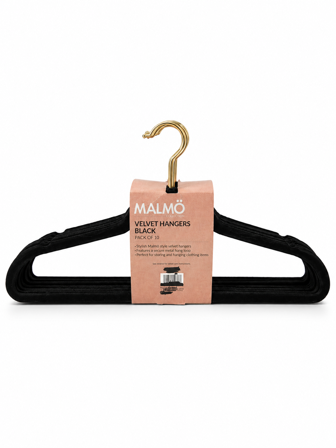 Pack Of 10 Black Velvet Hangers