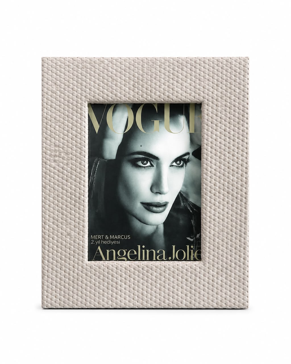 Grey Velvet Fabric Photoframe