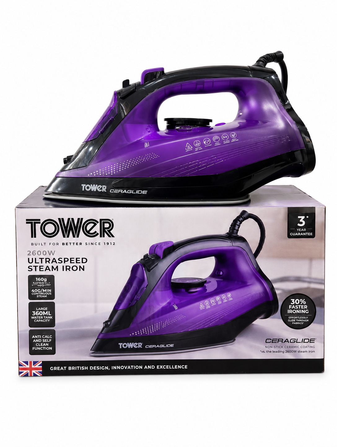 Purple Tower 2600w Steam Iron