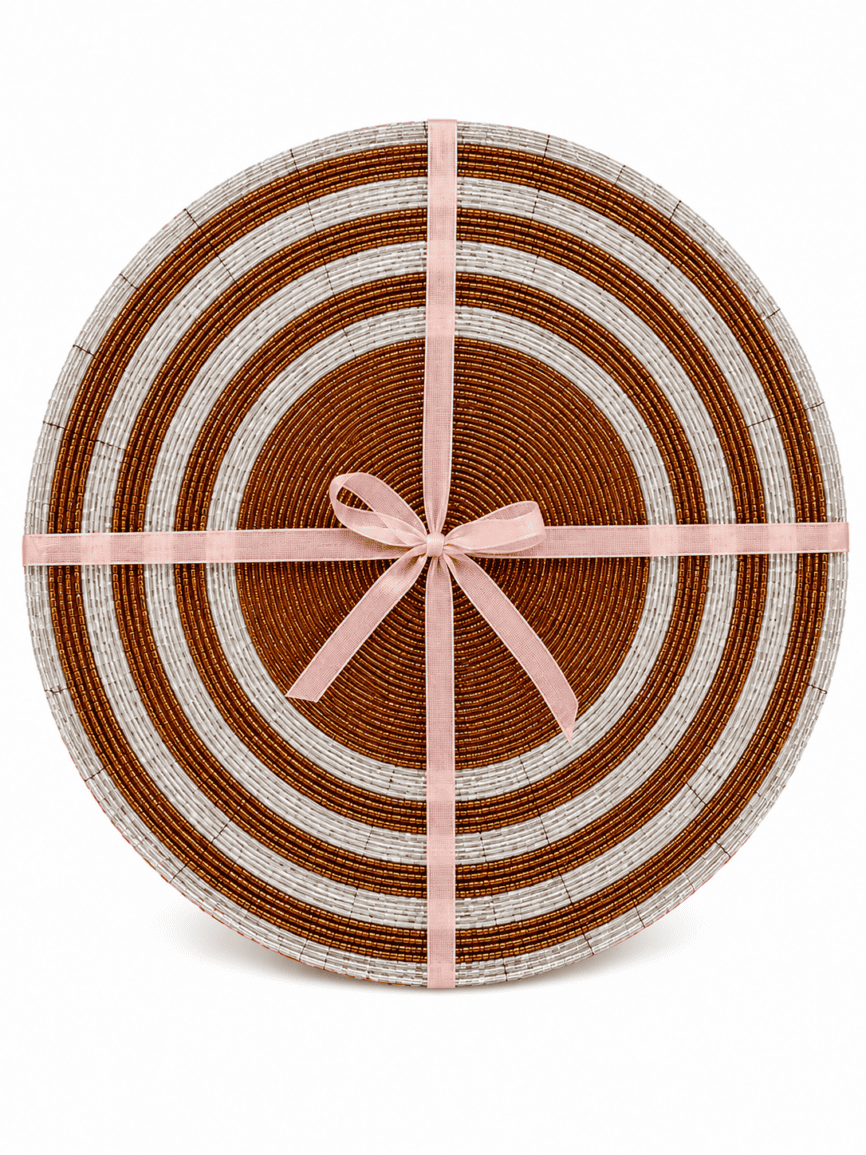 Set of 2 Spiral Beaded Placemats