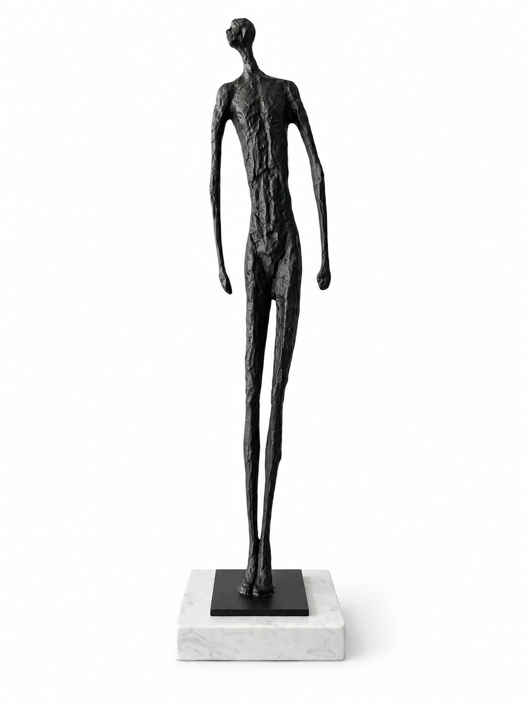 Black Extra Tall Aluminium Man On Marble Base