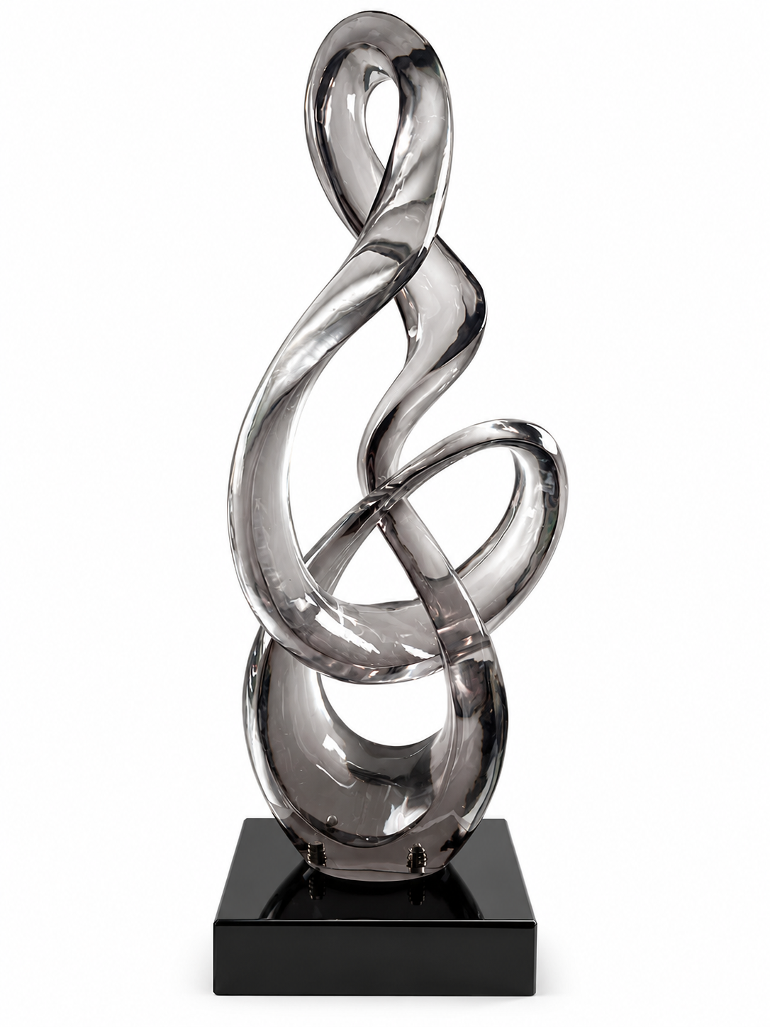 Black Musical Note Resin + Marble Sculpture