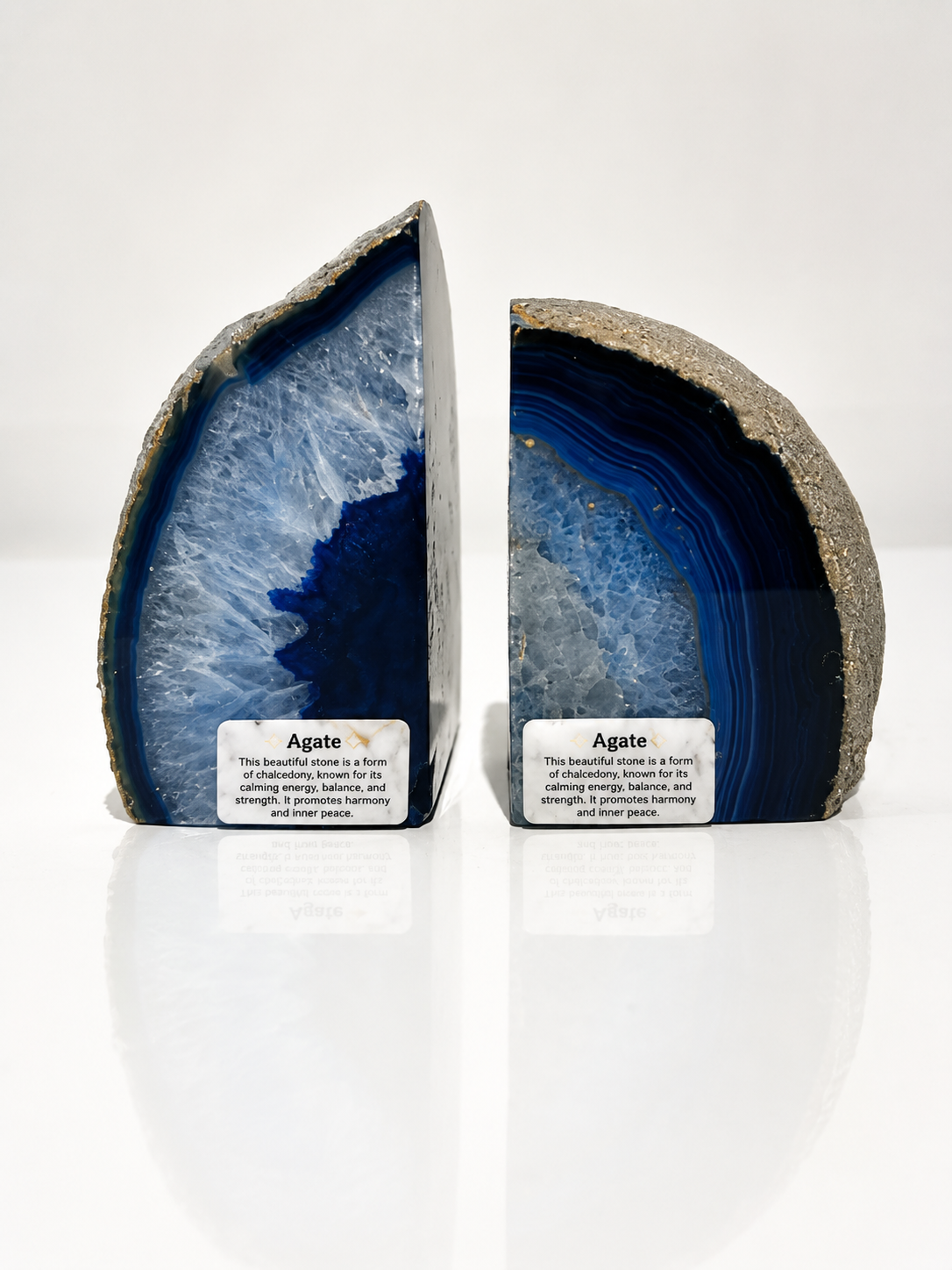 Blue Agate Bookend