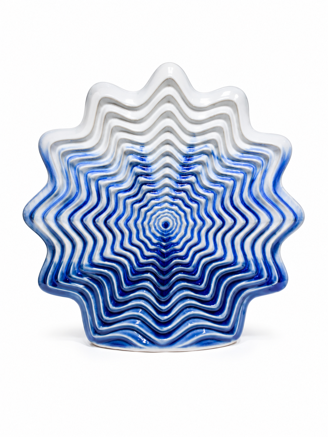 Blue shell vase