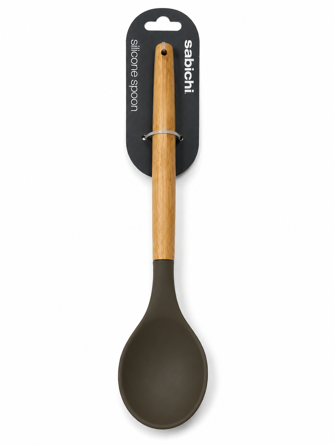 Shop the Sabichi Silicone Spoon, featuring a durable silicone spoon head and natural wooden handle for comfortable everyday cooking and serving.