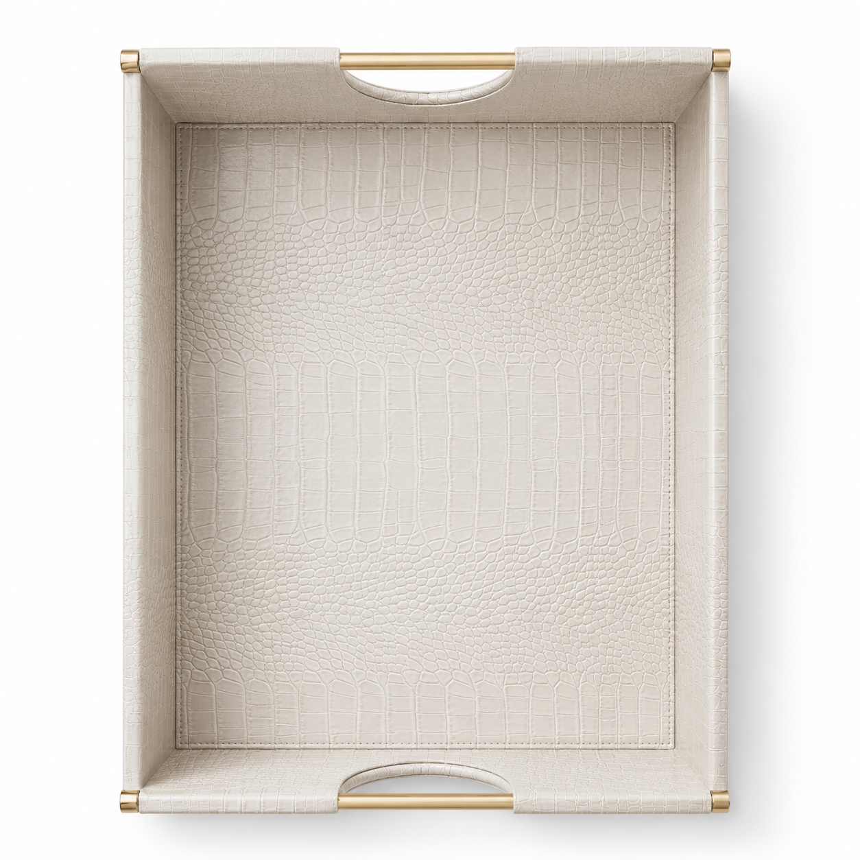 Cream Reptile Effect Rectangular Tray