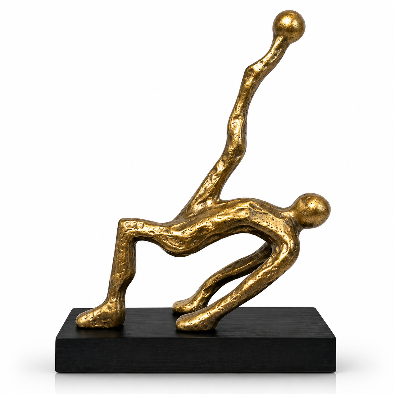 Goldtone Man with Ball on Foot