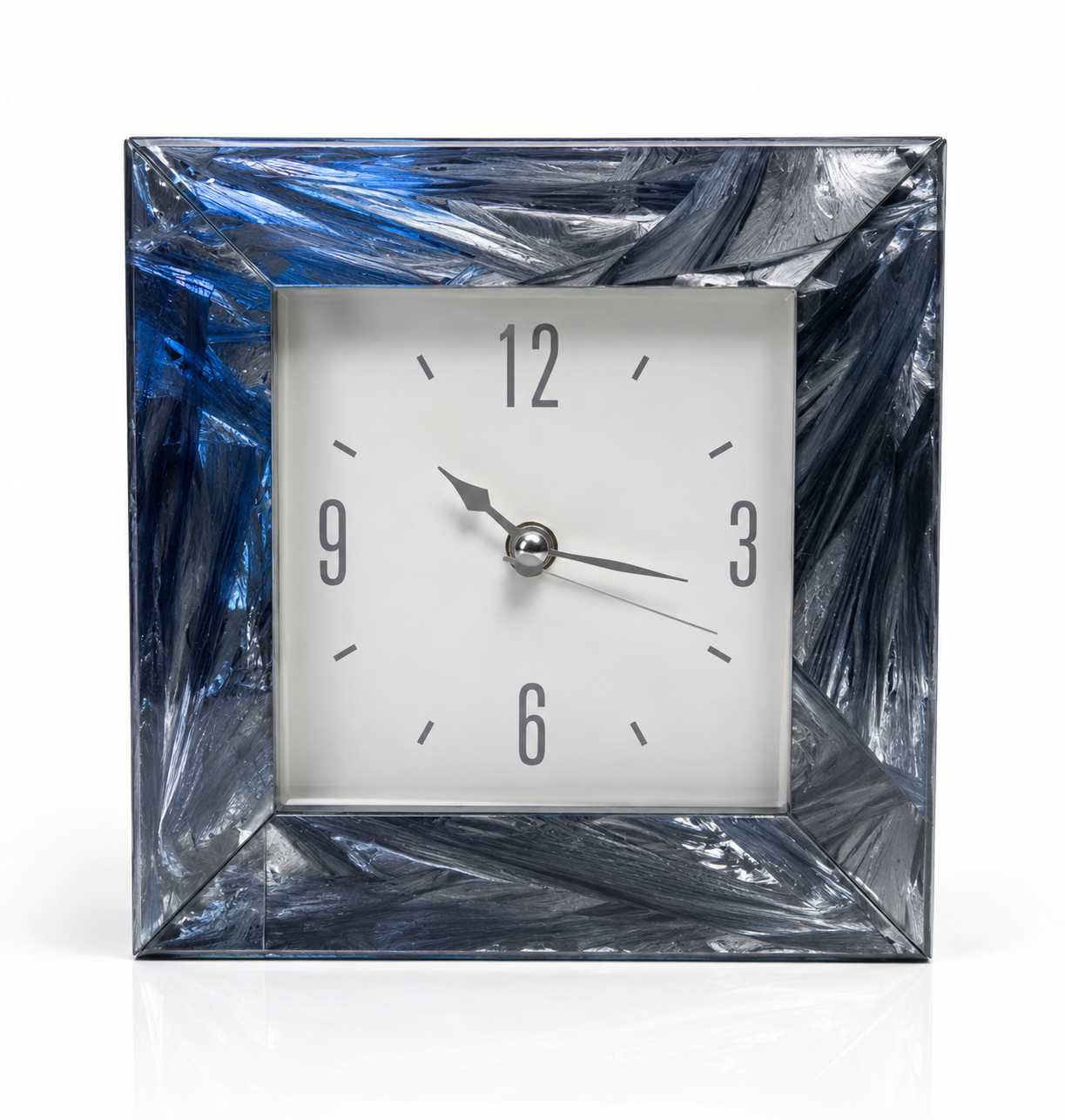 Grey Frosted Mantle Clock