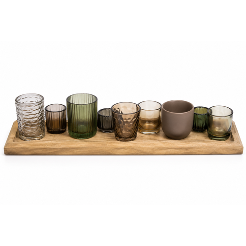 Grey Jewel 9 Jar Hurricane Tray
