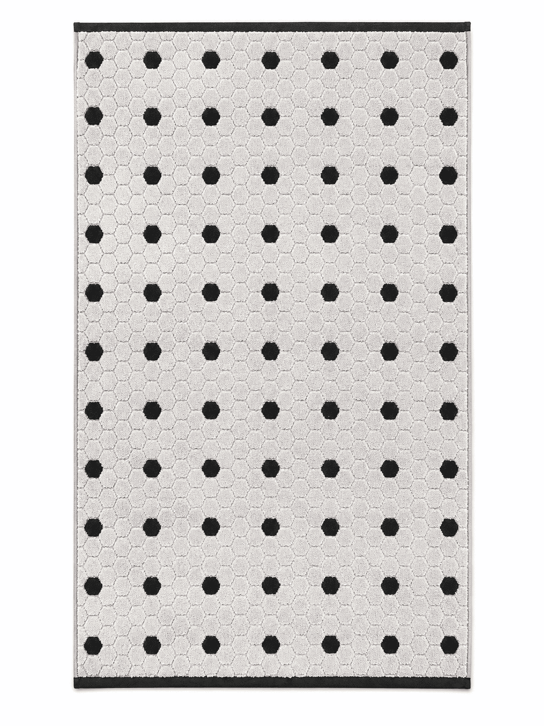 Grey and Black dotted pattern bath towel