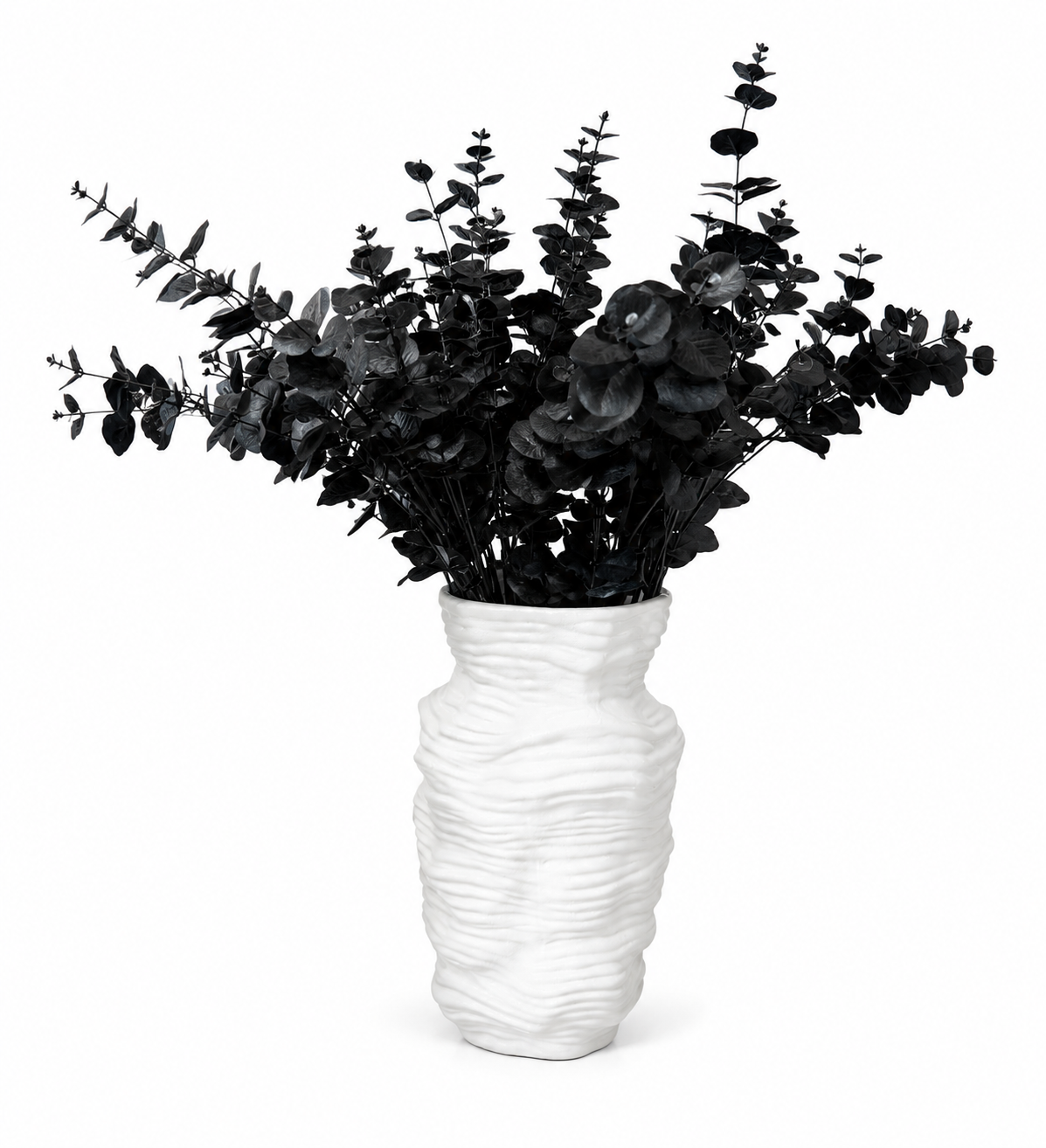 Large White Irregular Vase