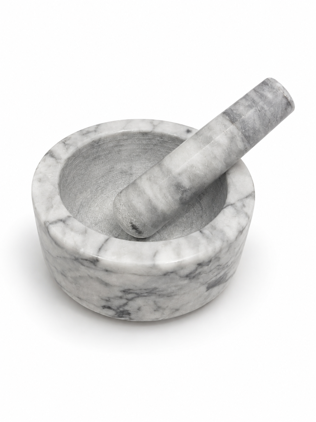 Lepicure marble mortar and pestle natural stone kitchen grinder