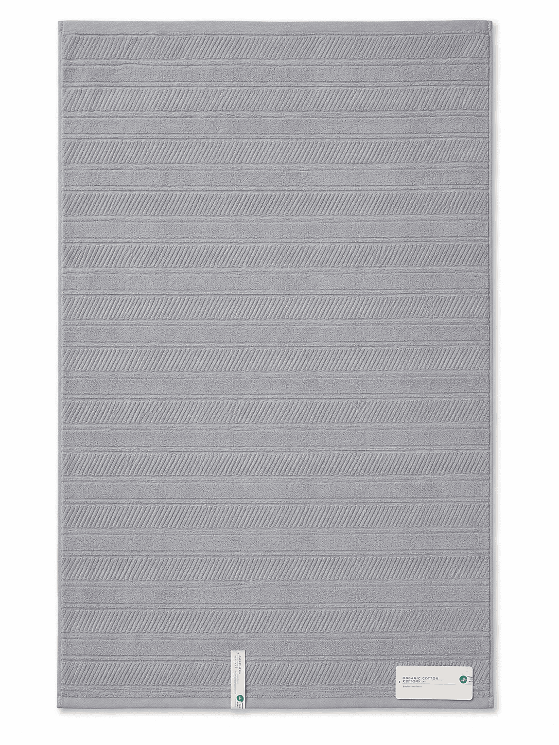 Light blue textured cotton bath towel