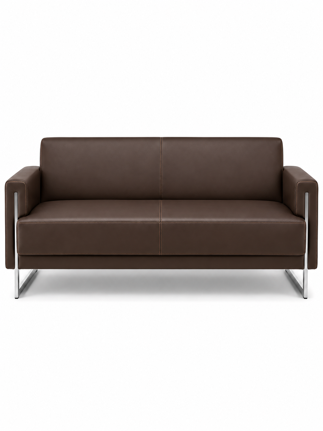 Milano Leather Sofa – Brown - Image 4