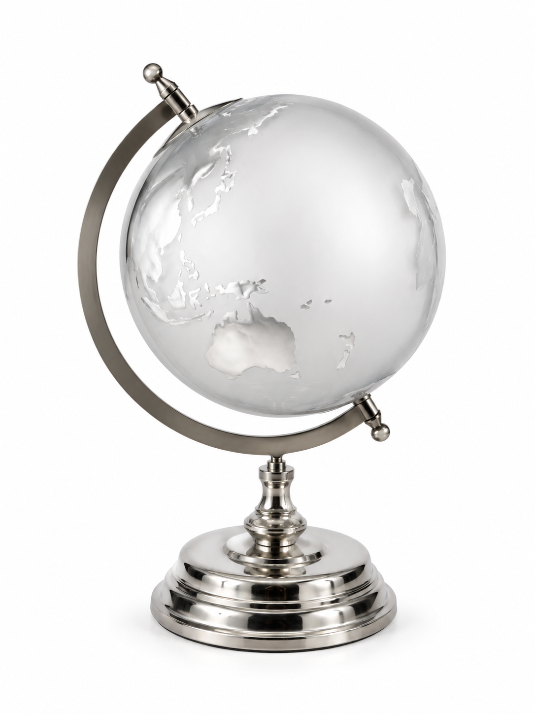 Silver Plain Glass Globe