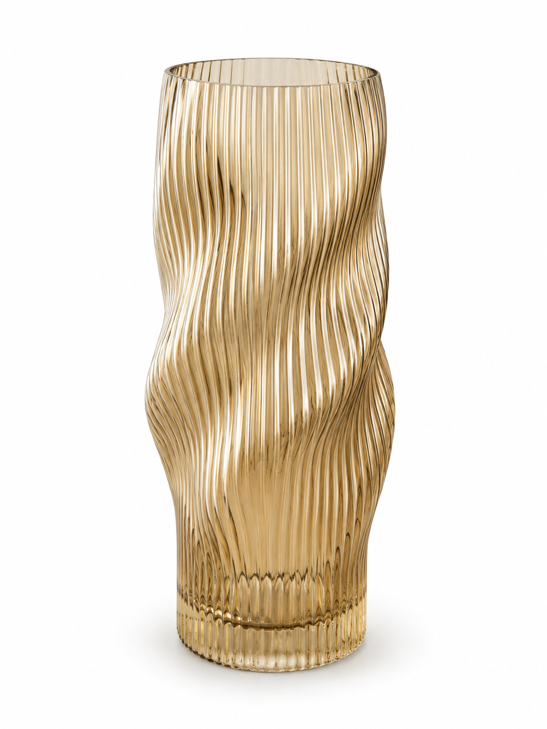 Swirl Ribbed Flower Vase