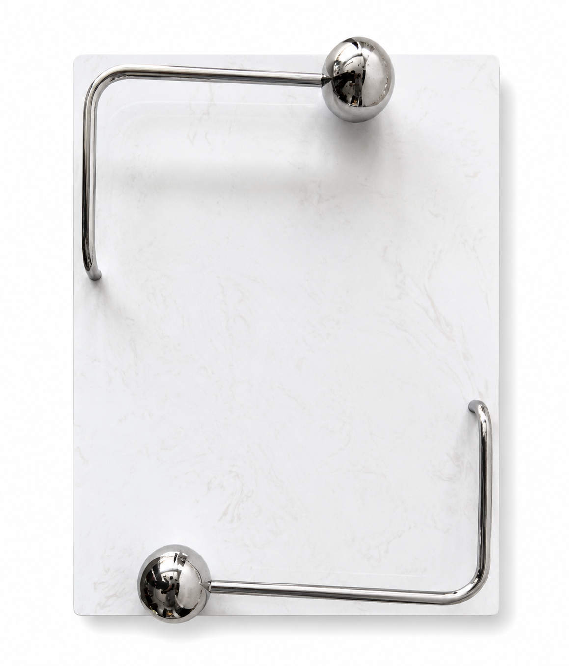 White/ Green Rectangular Marble Tray