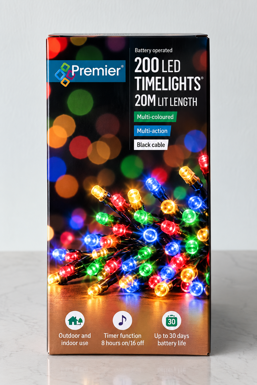 200 Premier Multicolored LED Time Lights
