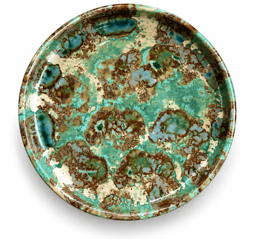 The green colour of the Ceramic Ceramicosta Tray
