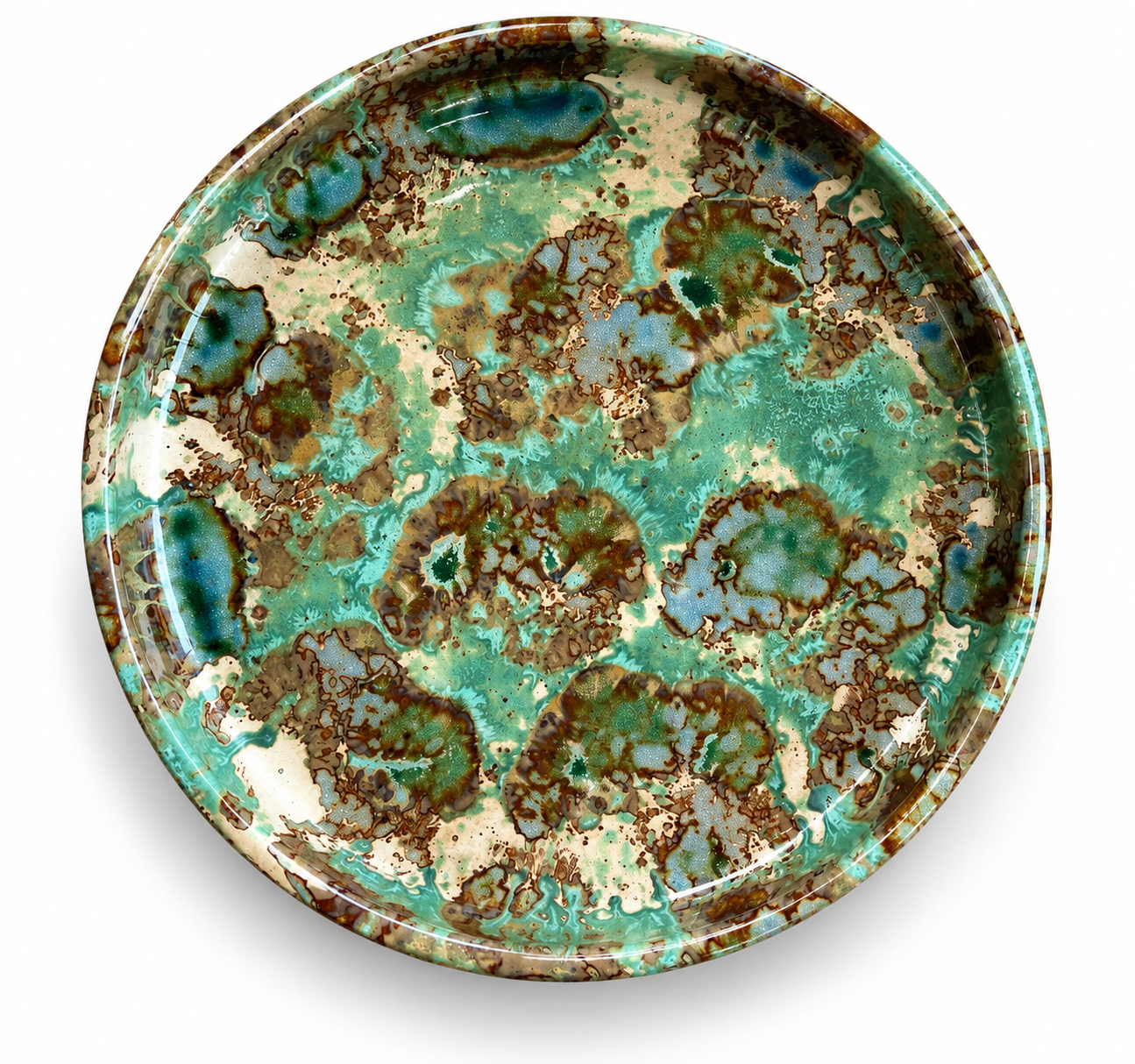 The green colour of the Ceramic Ceramicosta Tray