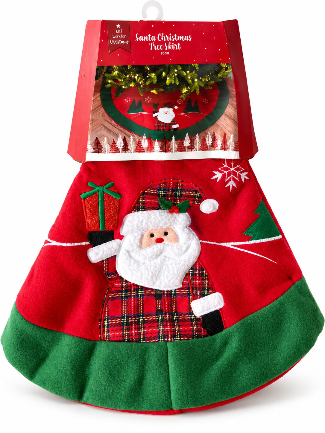 Festive Santa Christmas Tree Skirt