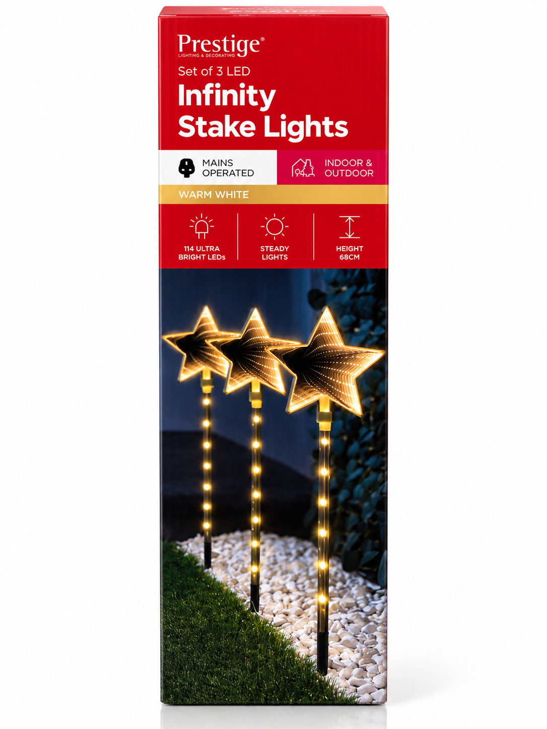 Prestige Mains Operated Led Stake Lights - Stars
