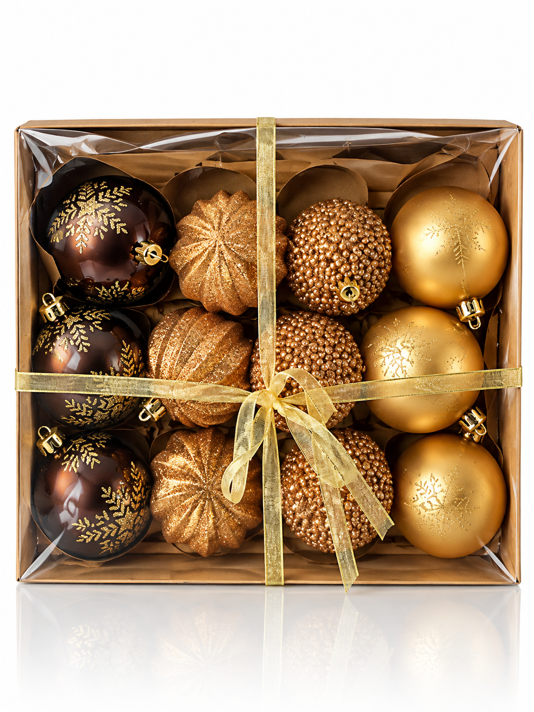 Set of 12 Assorted Forest Baubles Pack